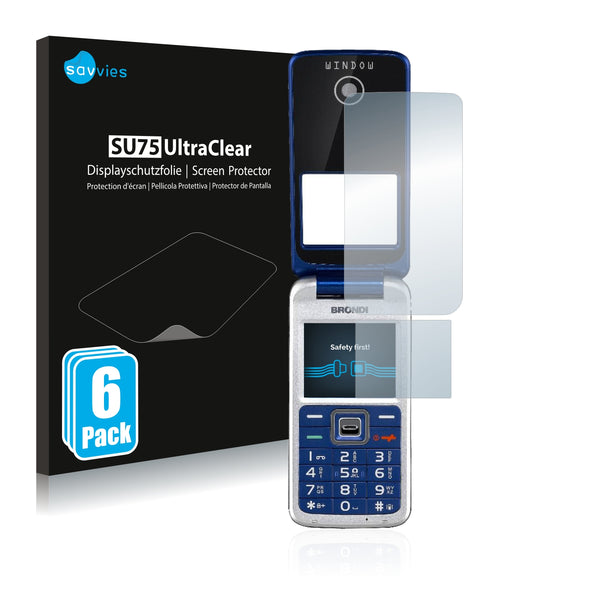 6x Savvies SU75 Screen Protector for Brondi Window