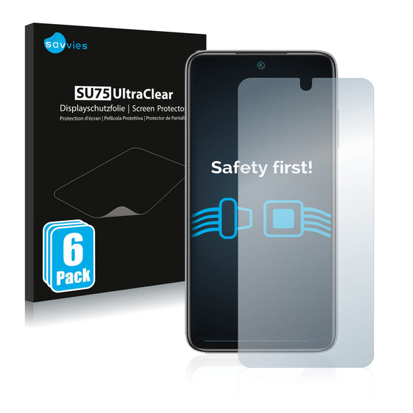 6x Savvies SU75 Screen Protector for Xiaomi Redmi Note 11 4G