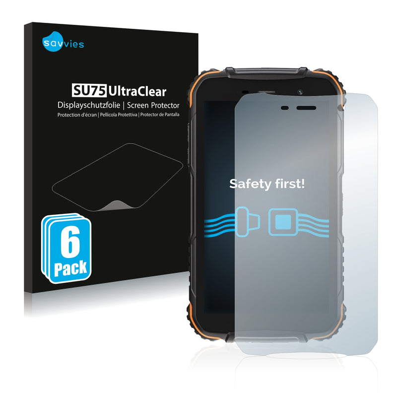 6x Savvies SU75 Screen Protector for Doogee S35T