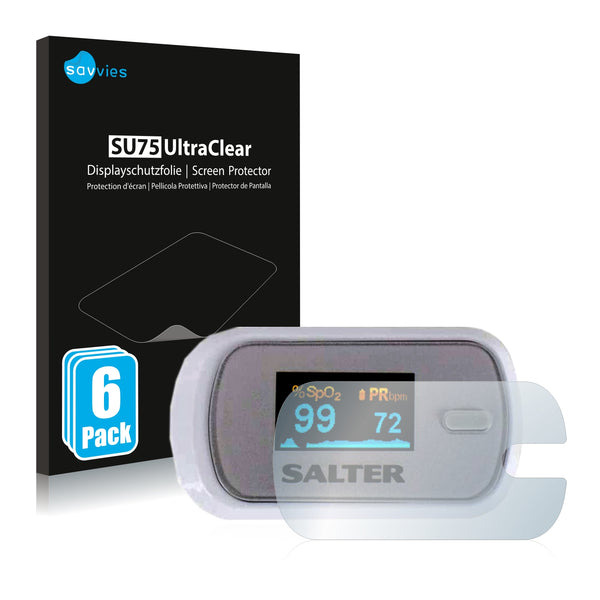 6x Savvies SU75 Screen Protector for Salter OxyWatch PX-100-EU