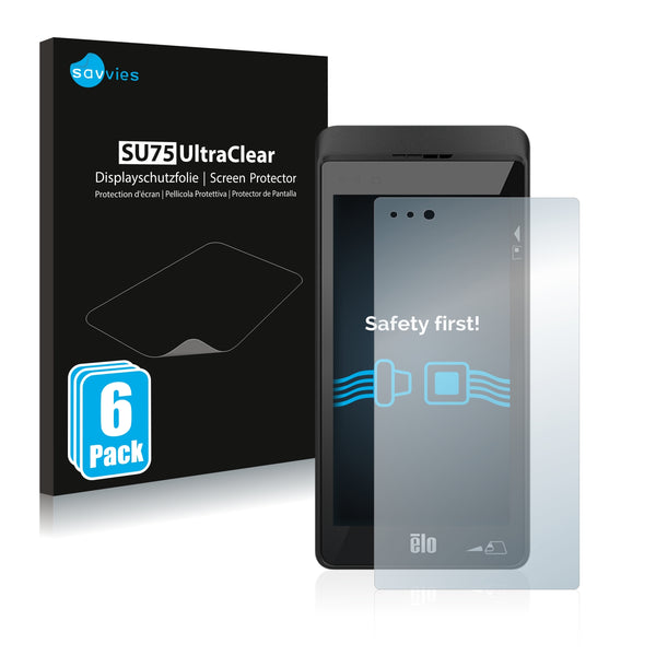 6x Savvies SU75 Screen Protector for Elo TouchSystems M60 Pay Mobile Computer