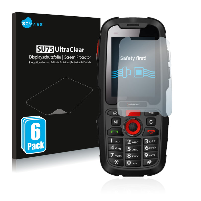 6x Savvies SU75 Screen Protector for i.safe IS120.1