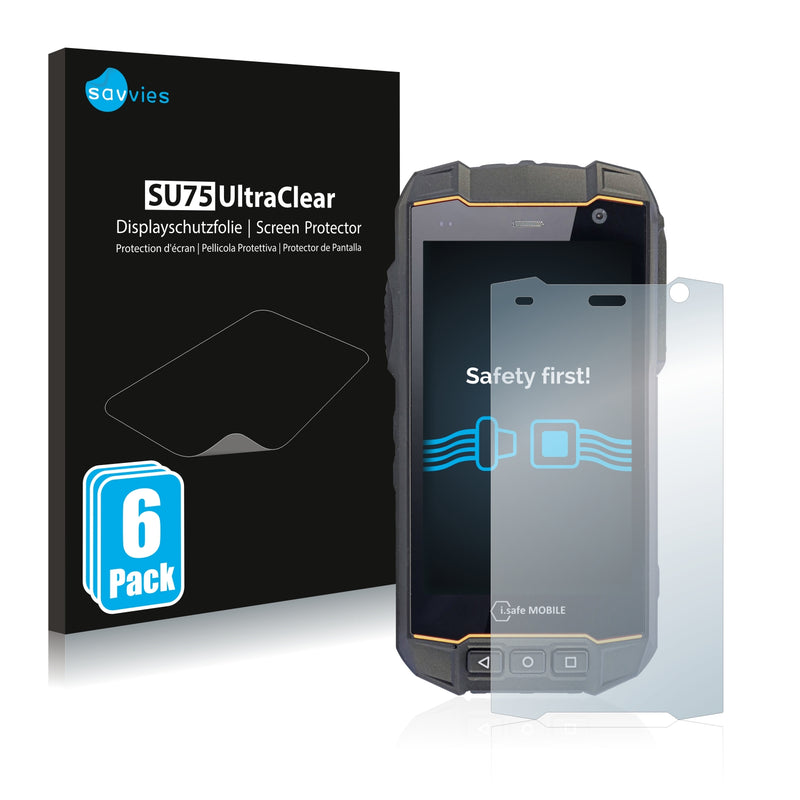 6x Savvies SU75 Screen Protector for i.safe IS530.2