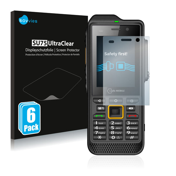 6x Savvies SU75 Screen Protector for i.safe IS330.RG