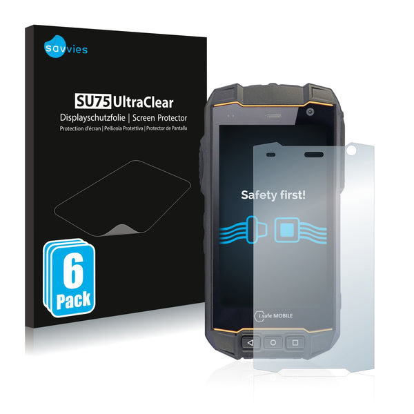 6x Savvies SU75 Screen Protector for i.safe IS530.RG
