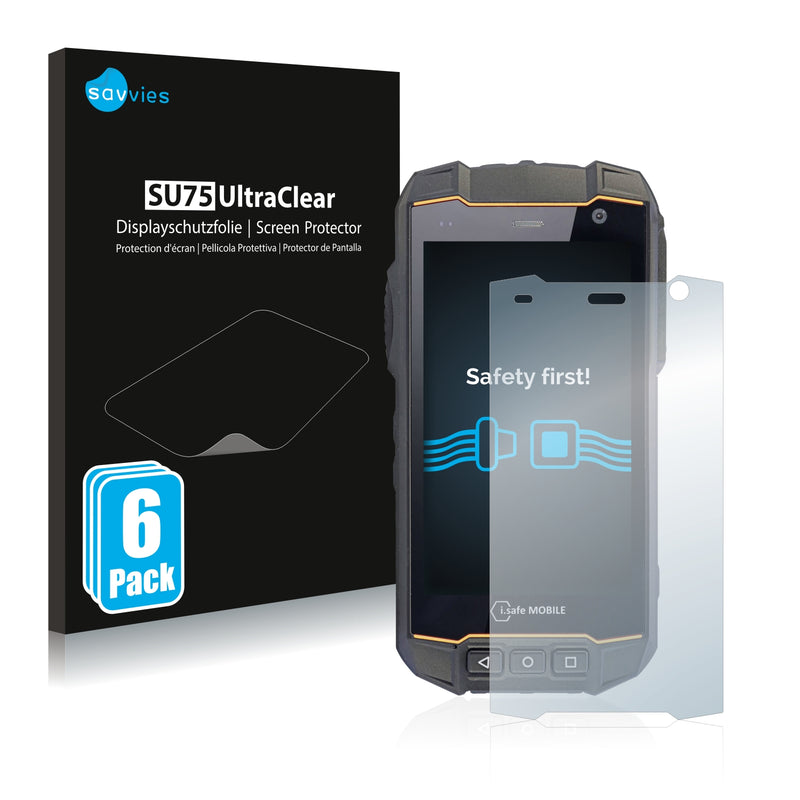6x Savvies SU75 Screen Protector for i.safe IS530.RG