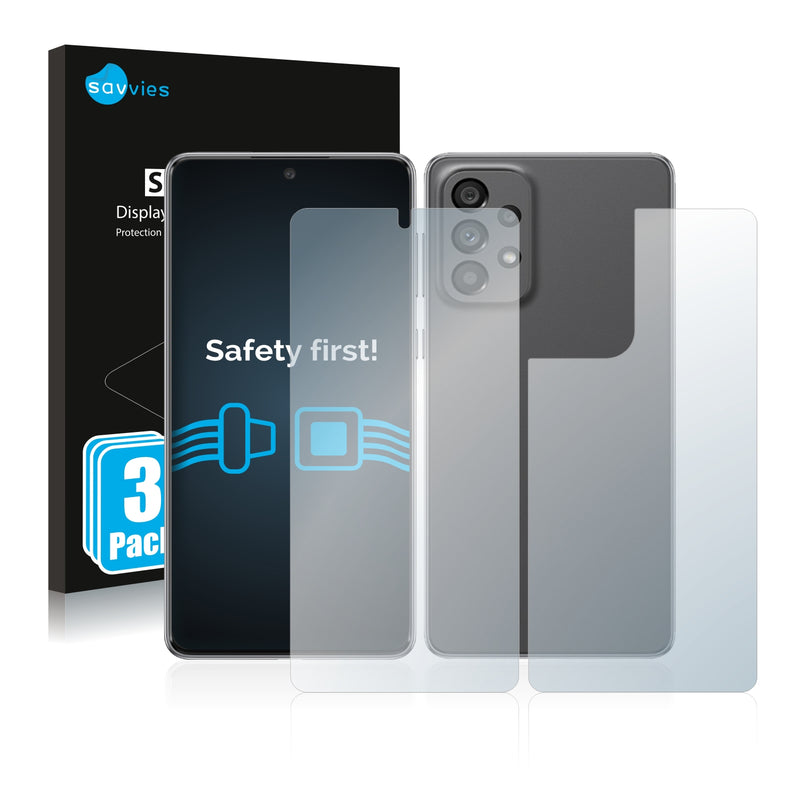 6x Savvies SU75 Screen Protector for Samsung Galaxy A73 5G (Front + Back)