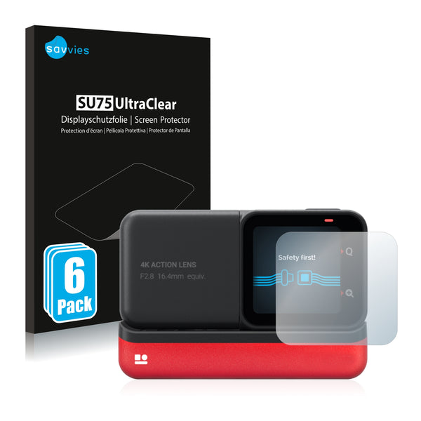 6x Savvies SU75 Screen Protector for Insta360 One RS 4K Edition