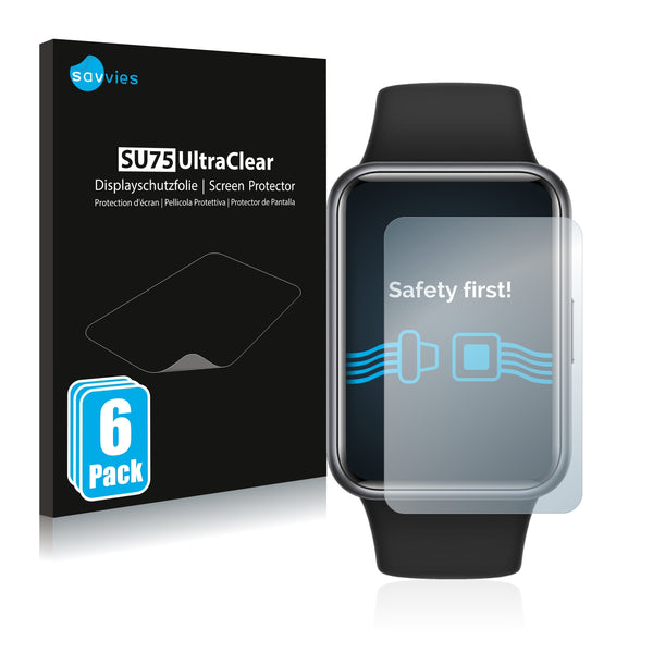 6x Savvies SU75 Screen Protector for Huawei Watch Fit ScreenShield