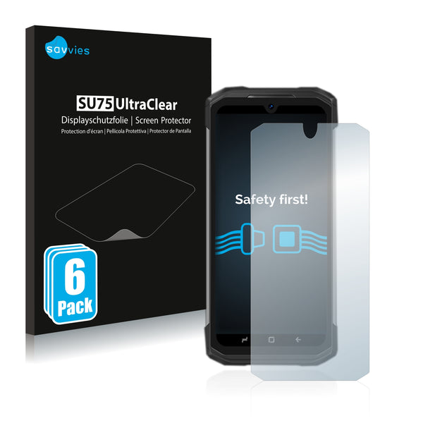 6x Savvies SU75 Screen Protector for Doogee S98 Pro