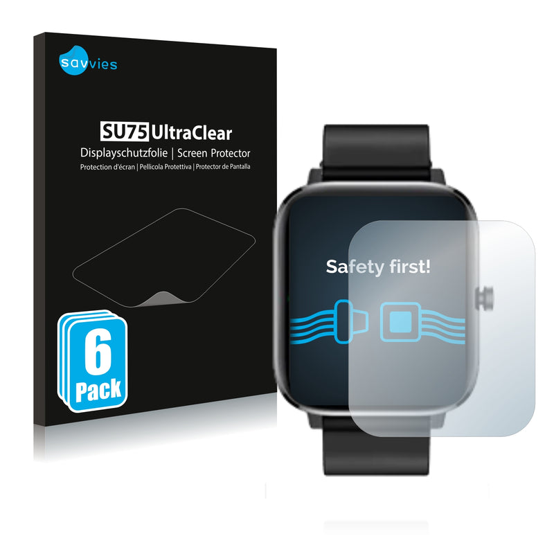 6x Savvies SU75 Screen Protector for XWatch Pro Elite V3