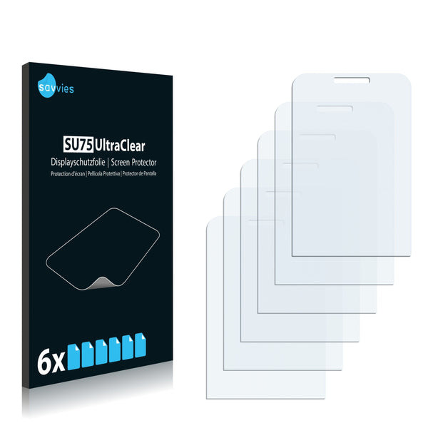 6x Savvies SU75 Screen Protector for Simvalley Mobile SX-330