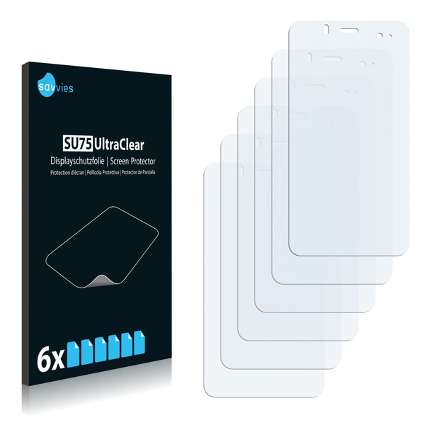 6x Savvies SU75 Screen Protector for Alcatel One Touch OT-6010A Star