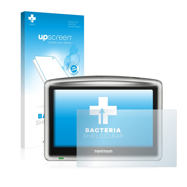 upscreen Bacteria Shield Clear Premium Antibacterial Screen Protector for TomTom ONE XL