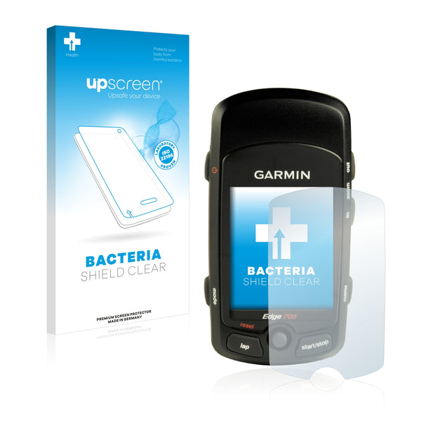 upscreen Bacteria Shield Clear Premium Antibacterial Screen Protector for Garmin Edge 705