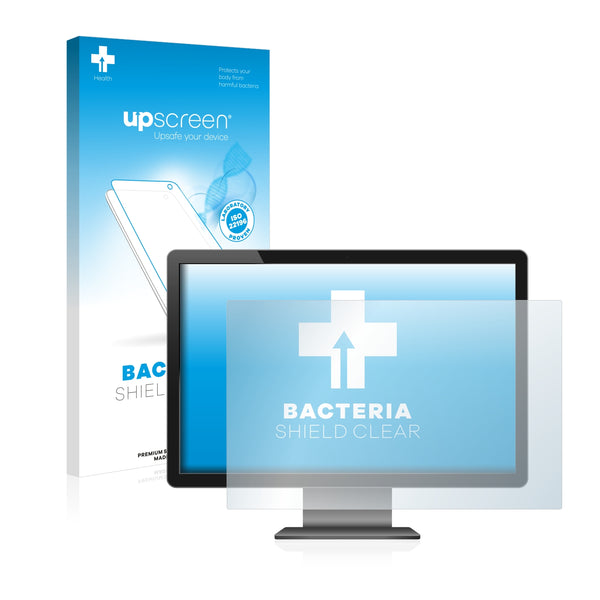 upscreen Bacteria Shield Clear Premium Antibacterial Screen Protector for Flat panel monitors with 14 inch Displays [310 mm x 175 mm, 16:9]