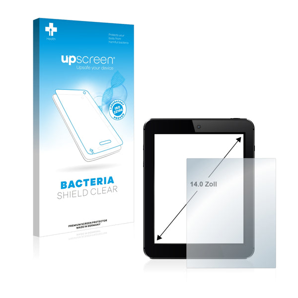 upscreen Bacteria Shield Clear Premium Antibacterial Screen Protector for Tablets with 14 inch Displays [310 mm x 175 mm, 16:9]