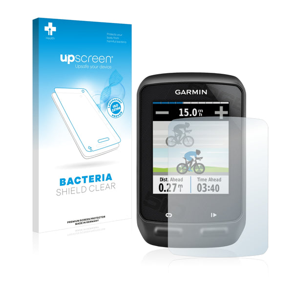 upscreen Bacteria Shield Clear Premium Antibacterial Screen Protector for Garmin Edge 510