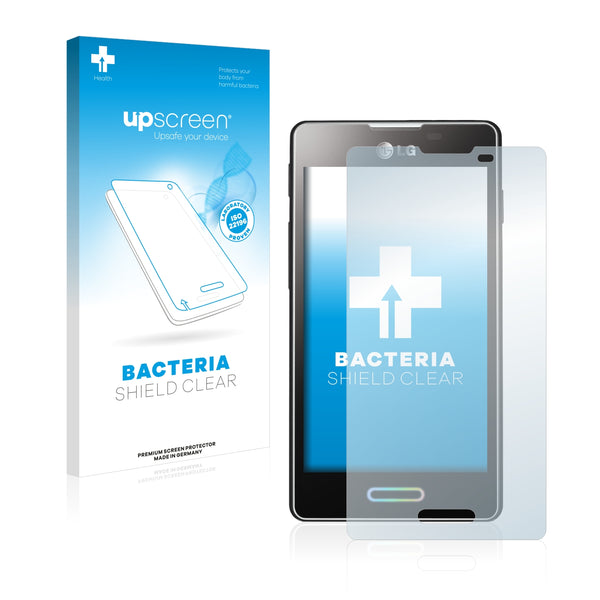 upscreen Bacteria Shield Clear Premium Antibacterial Screen Protector for LG Electronics E450 Optimus L5 II