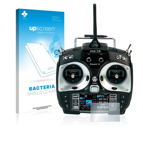 upscreen Bacteria Shield Clear Premium Antibacterial Screen Protector for Graupner MZ-18
