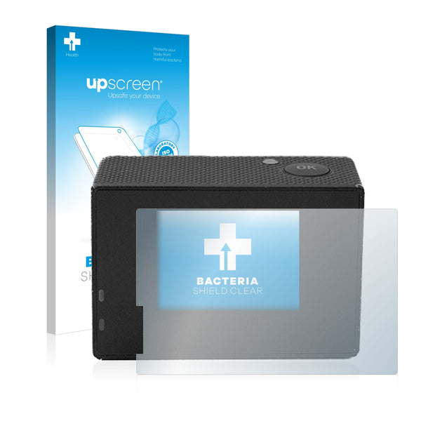 upscreen Bacteria Shield Clear Premium Antibacterial Screen Protector for Qumox SJ4000 Sports HD DV Action Cam