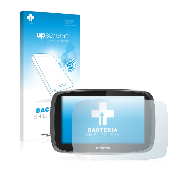 upscreen Bacteria Shield Clear Premium Antibacterial Screen Protector for TomTom Pro 7250 Truck