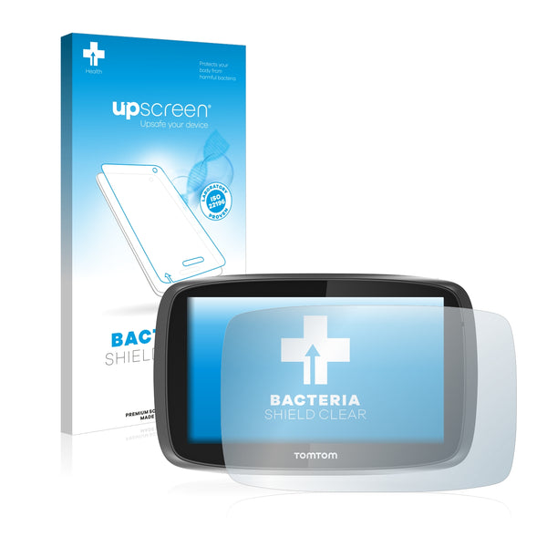 upscreen Bacteria Shield Clear Premium Antibacterial Screen Protector for TomTom Pro 7250