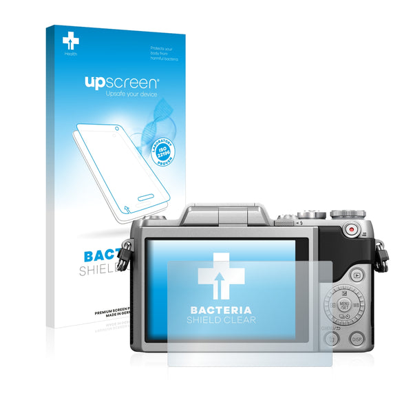 upscreen Bacteria Shield Clear Premium Antibacterial Screen Protector for Panasonic Lumix DMC-GF7