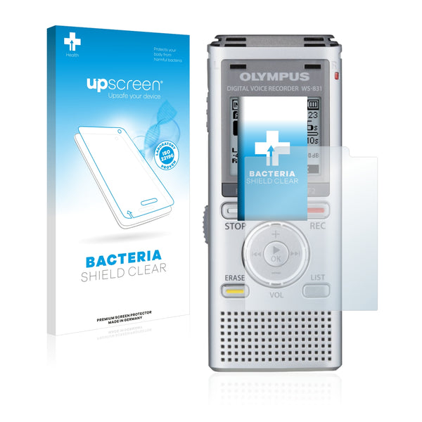 upscreen Bacteria Shield Clear Premium Antibacterial Screen Protector for Olympus WS-833