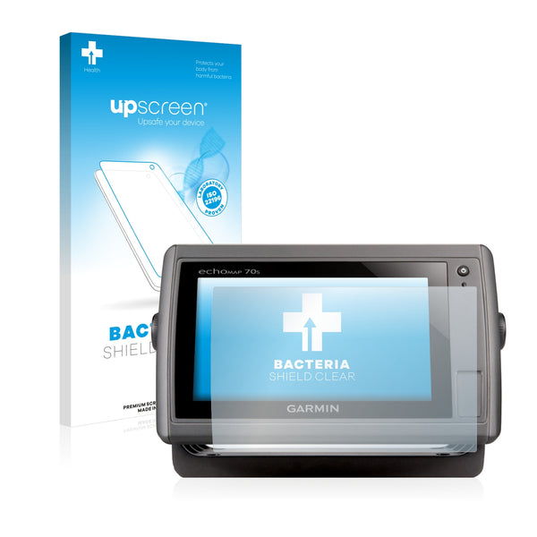 upscreen Bacteria Shield Clear Premium Antibacterial Screen Protector for Garmin echoMAP 70dv
