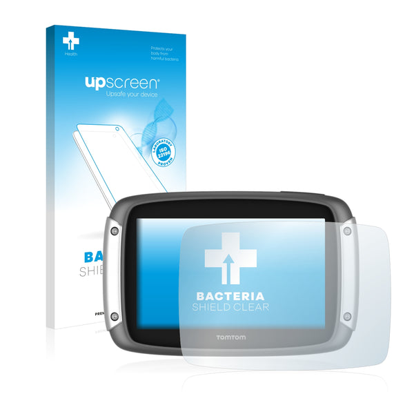 upscreen Bacteria Shield Clear Premium Antibacterial Screen Protector for TomTom Rider 40