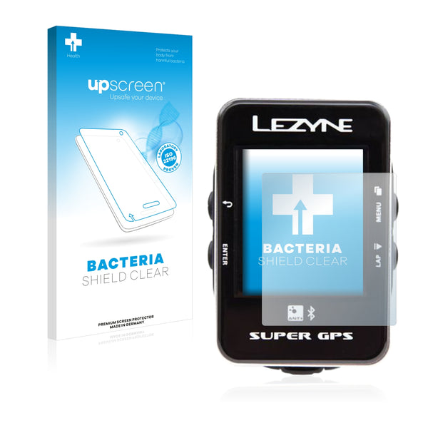 upscreen Bacteria Shield Clear Premium Antibacterial Screen Protector for Lezyne Super GPS