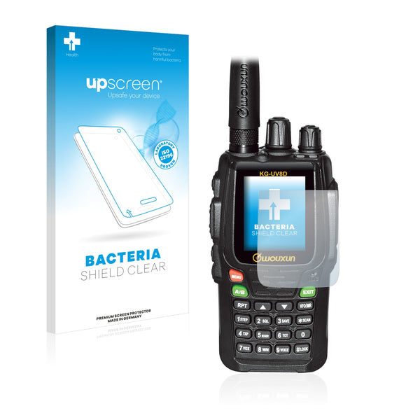 upscreen Bacteria Shield Clear Premium Antibacterial Screen Protector for Wouxun KG-UV8D