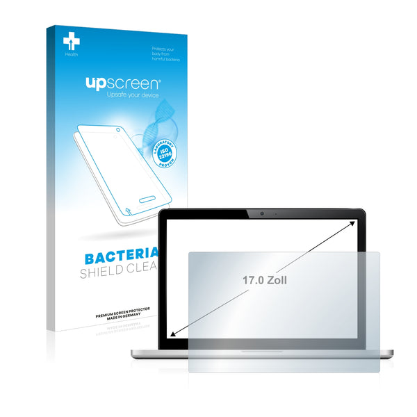 upscreen Bacteria Shield Clear Premium Antibacterial Screen Protector for Laptops and Ultrabooks with 17 inch Displays [338 mm x 270 mm, 5:4]