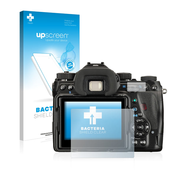 upscreen Bacteria Shield Clear Premium Antibacterial Screen Protector for Pentax K-1