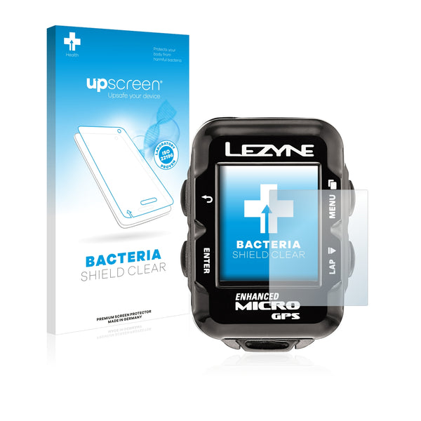 upscreen Bacteria Shield Clear Premium Antibacterial Screen Protector for Lezyne Micro GPS