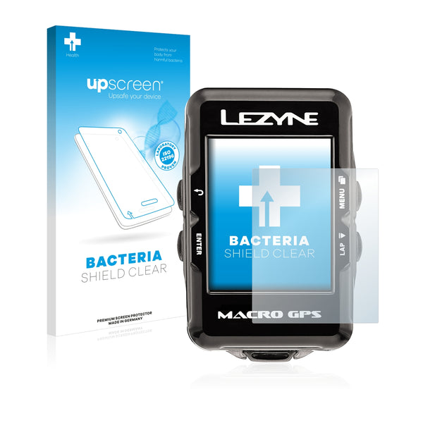 upscreen Bacteria Shield Clear Premium Antibacterial Screen Protector for Lezyne Macro GPS