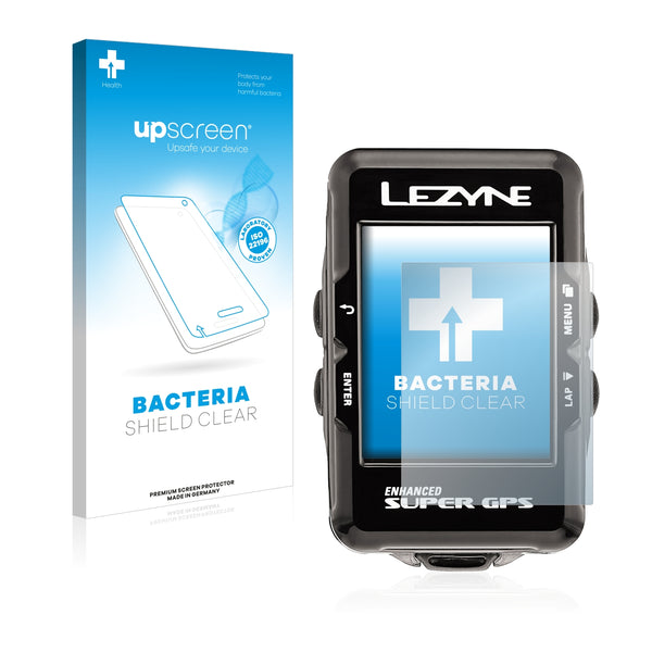 upscreen Bacteria Shield Clear Premium Antibacterial Screen Protector for Lezyne Enhanced Super GPS