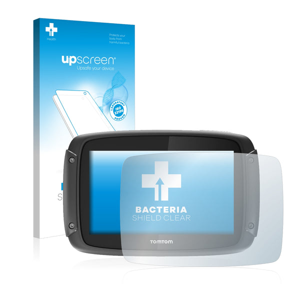 upscreen Bacteria Shield Clear Premium Antibacterial Screen Protector for TomTom Rider 450