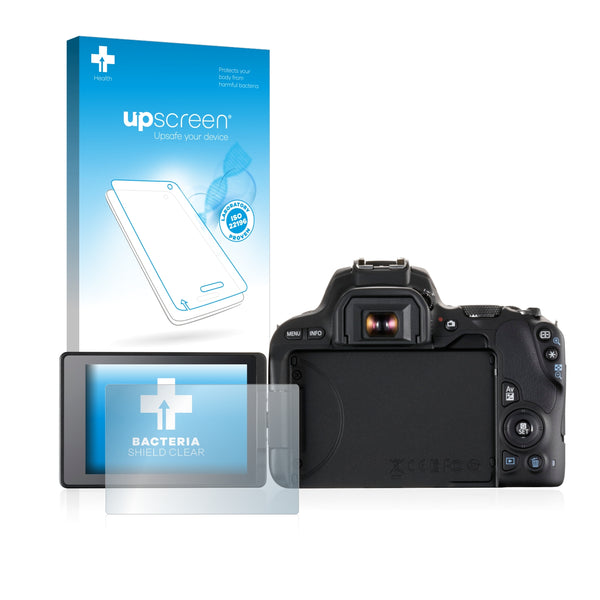 upscreen Bacteria Shield Clear Premium Antibacterial Screen Protector for Canon EOS 200D