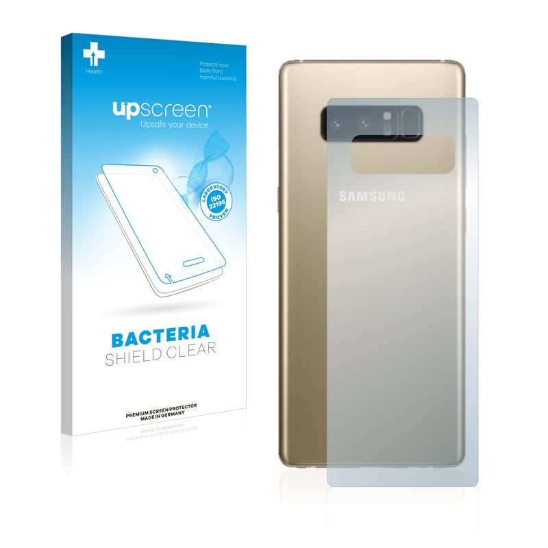 upscreen Bacteria Shield Clear Premium Antibacterial Screen Protector for Samsung Galaxy Note 8 (Back)