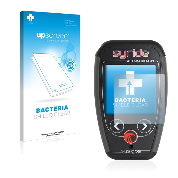upscreen Bacteria Shield Clear Premium Antibacterial Screen Protector for Syride Sys'GPS V3