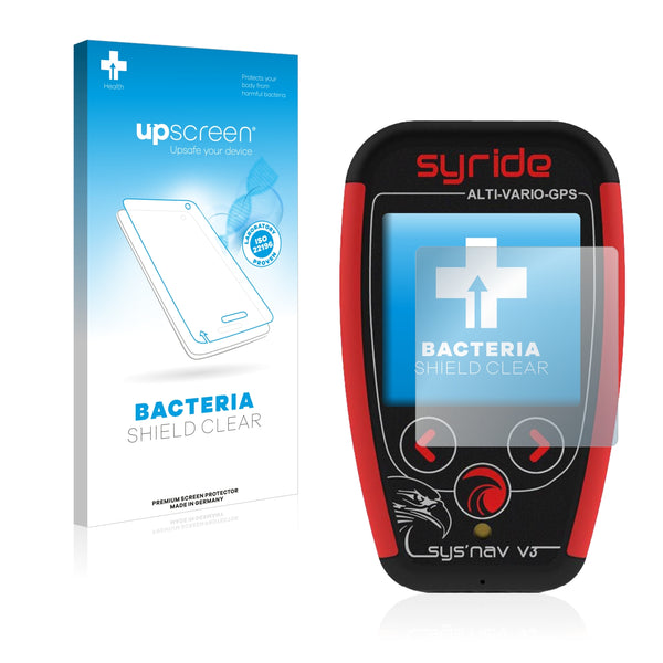 upscreen Bacteria Shield Clear Premium Antibacterial Screen Protector for Syride Sys'Nav V3