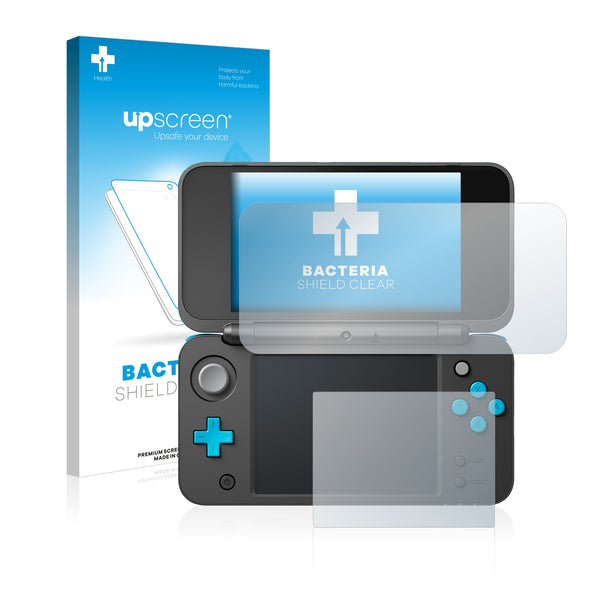 upscreen Bacteria Shield Clear Premium Antibacterial Screen Protector for New Nintendo 2DS XL