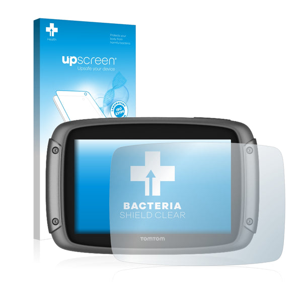 upscreen Bacteria Shield Clear Premium Antibacterial Screen Protector for TomTom Rider 500