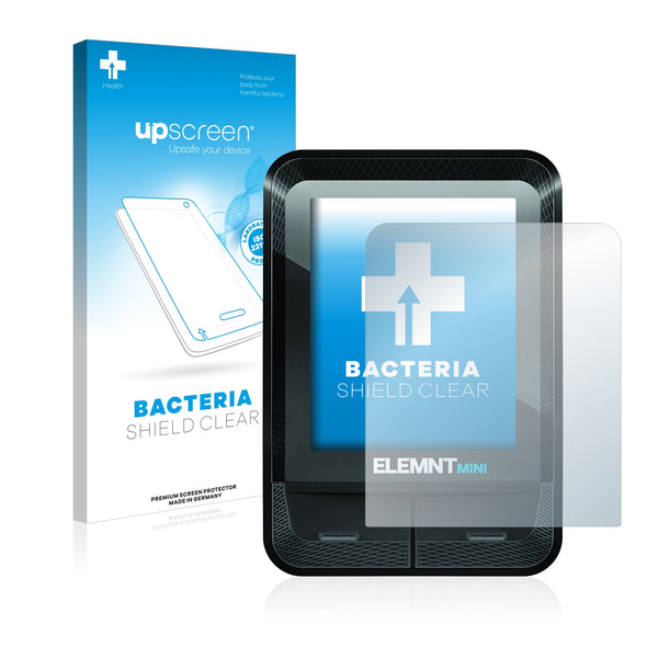 upscreen Bacteria Shield Clear Premium Antibacterial Screen Protector for Wahoo Elemnt Mini