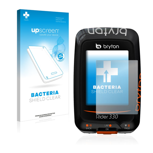 upscreen Bacteria Shield Clear Premium Antibacterial Screen Protector for Bryton Rider 330