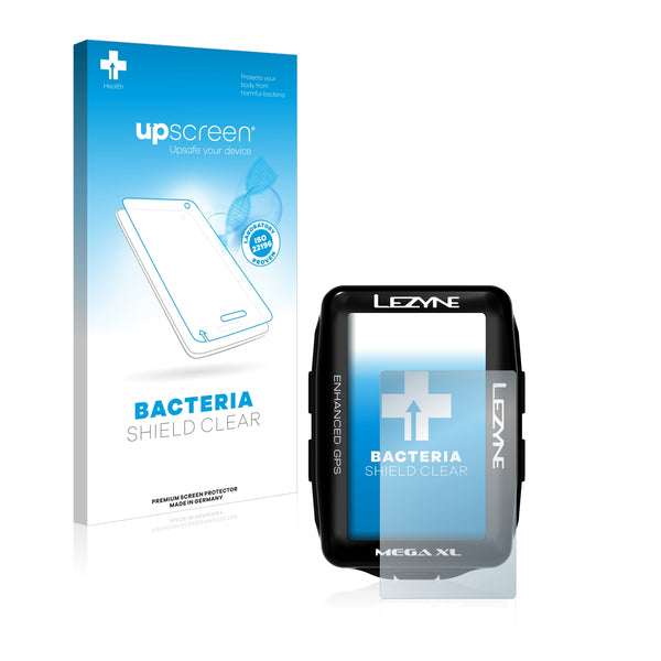 upscreen Bacteria Shield Clear Premium Antibacterial Screen Protector for Lezyne Mega XL GPS