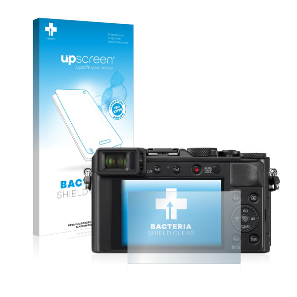 upscreen Bacteria Shield Clear Premium Antibacterial Screen Protector for Panasonic Lumix DC-LX100 II