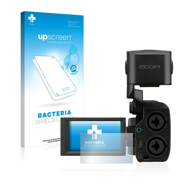 upscreen Bacteria Shield Clear Premium Antibacterial Screen Protector for Zoom Q8
